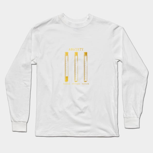 Vial Test Tube Anxiety Long Sleeve T-Shirt by erzebeth